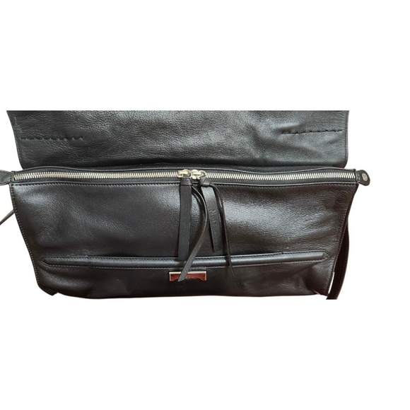 Zanellato Nina Tote Leather Shoulder Bag Satchel Minimalist Zip Compartments - Picture 9 of 16